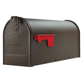 Architectural Mailboxes 744110432015 Post Mount Mailbox Galvanized Steel Medium Elite Bronze Corrosion Resistant