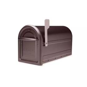 Architectural Mailboxes 744759199294 Post Mount Mailbox Large Galvanized Steel Champagne Flag