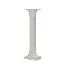 Architectural Mailboxes 744759657718 Callaway Adjustable Aluminum Top Mount Mailbox Post White