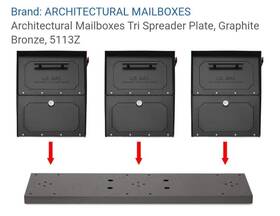 Architectural Mailboxes 832794000573 Graphite Bronze Tri Spreader Plate