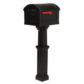B0bp2z3dl9 Architectural Mailboxes Grand Haven Mailbox And Post Kit Black Extra Large