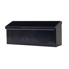 C1s00bam Architectural Mailboxes Townhouse Small Steel Wall Mount Mailbox Black