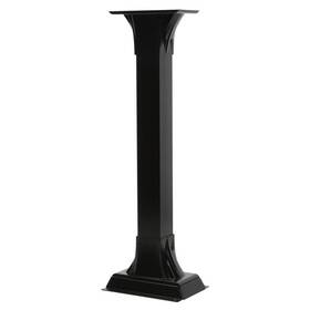 Cp00bam Architectural Mailboxes Mailbox Post Black Adjustable Height Aluminum Top Mount Installation Hardware