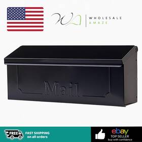 Ej8072754 Architectural Mailboxes Mailboxe Townhouse Galvanized Steel Wall-mount Mailbox Black Small