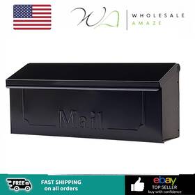 Fj4028416 Architectural Mailboxes Townhouse Galvanized Steel Wall-mount Mailbox Black