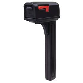 Gcl100bam Architectural Mailboxes All-in-one Medium Mailbox And Post Combo Plastic Black