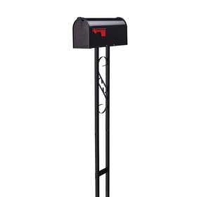 Architectural Mailboxes Mc11kitbam Post Combo Black Steel Medium Capacity All-in-one