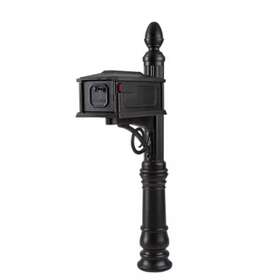 Sc000bam Architectural Mailboxes Mailbox Post Combo Corrosion Resistant Decorative Plastic Black