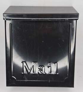 Thvkb0am Architectural Mailboxes No Keys Townhouse Black Medium Galvanized Steel Vertical Wall Mount Mailbox
