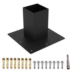 Artqiu 765574091280 10x10 Mailbox Post Base Adjustable Streetlight Anchor Ga