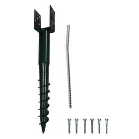 Am7263 Ashmanonline Ashman Ground Screw Green 1 Pack No Dig U-model In Post Stake - 30 Inch