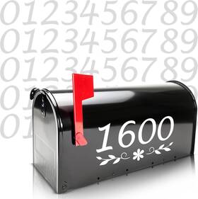 As1048 Assured Signs Reflective Mailbox Numbers For Outside - 5 Sets 3 Inch Tall 0-9 House Address Numb