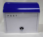 Atx0055w02h Linon Home Decor White Blue Retro Modern Style Locking Steel