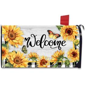 Auirre 794304579095 Spring Summer Welcome Mailbox Cover Magnetic Standard 21 Inch X 18 Sunflower Bu