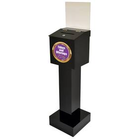 Avtronics 680051158143 Kingdom Stand Alone Lockable Acrylic Collection Box With A Key And Removabl
