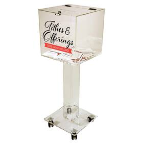 Avtronics 680051158426 Kingdom Acrylic Collection Suggestion Box With Lock And Keys Wheels Do