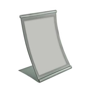 300880 Azar Displays 8.5 Inch X 11 Curved Metal Counter Sign Holder
