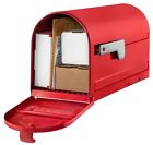 B01mzbguoh Architectural Mailboxes Post Mount Mailbox Medium Capacity Silver Flag Galvanized