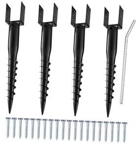 Bacazo 731525276778 Premium No Dig Ground Anchor Diy Screw In Post Stake U-model 27 Inch
