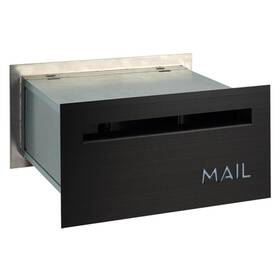Bailey Boxes 612637736421 Brick-in Chute Through The Wall Stainless Steel Mailbox 8.75 Inch H X 15.75 W