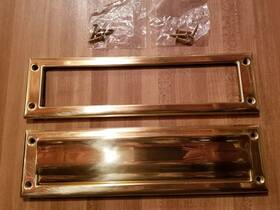 0012-030 Baldwin Nos 0012-30 Letter Box Plate Magazine Size 13 Inch X3.5 Brass
