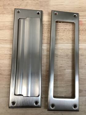 Baldwin 0017056 Mag-size Spring Brass Letter Box Plate With Cover Satin Nickel