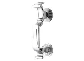 0113260 Baldwin S-shaped Door Knocker Bright Chrome Finish