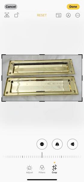 0031-030 Baldwin Hardware Gold Brass Letter Box Plate Nos With Screws Boxed No Scratches