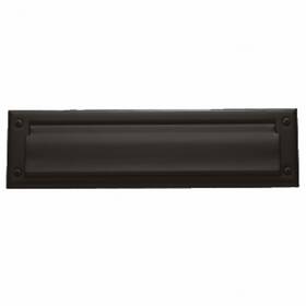 Baldwin Hardware 723079015019 New Oil Rubbed Bronze Spring Tension Heavy Gauge Wrought Brass Mail Slot