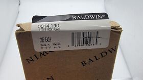 0014190 Baldwin Package Sized Spring Tension Brass Letter Box Plate Satin Black