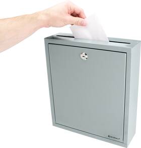 Cb12712 Barska Large Gray Wall Mounted Mailbox Lockable Secure Mail Storage Easy Install