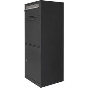 Mpb-700 Barska Cb13704 Black Ground Mount Locking Mailbox And Parcel Box