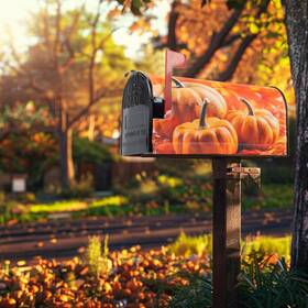 Bawnhaw 445051860839 Fall Mailbox Covers Magnetic Standard-size 21 Inch X18 Autumn Pumpkin Maple-leaf Mai