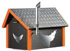 Bdw-dmail-bike Amish Handcrafted Biker Deluxe Mailbox Diamond Plate Black Orange Poly