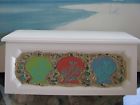 Beach Seashell Glass Mount Wall Mailbox White