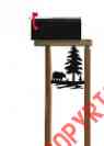 Bear152a Post-clingermans Rustic Decor Wildlife Cedar Mailbox Bear Log