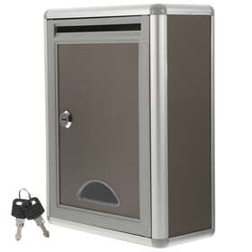 M5144515vp9ra9802 Besportble Wall Mounted Mail Letter Box Suggestion Collection Donation Lock Alloy