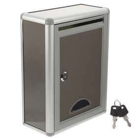 Vq2094835hw3cy5518 Besportble 1/2x Suggestion Box Aluminium Alloy Wall Hanging Post For Company With Lock Key