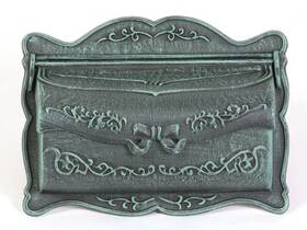 Better Box Mailboxes 846993004553 Cast Aluminum Wall Mount Mail - Verde