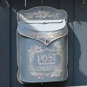 B0b1hsbchb Big Fortune Vintage Metal Wall Mount Mailbox For Outside House Lockable