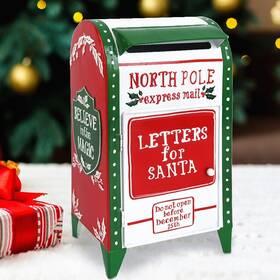 Bfxa0222s Big Fortune Letters To Santa Mailbox North Pole Post Vintage