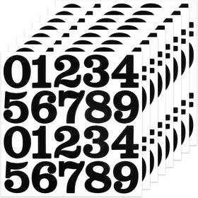 Jty6683078 Binlinhongo 200 Large Number Stickers 8 Sheets 2 Inch Self-adhesive Vinyl 0-9 Black