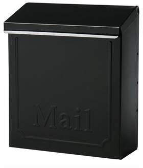 12701 Black Town House Vertical Mail Box Mailbox Small