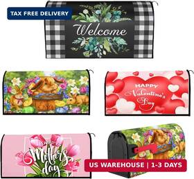 Bllesqelax Yxz-jr-004 4pcs Holiday Mailbox Cover Magnetic Standard Size 21 X 18 Inch Waterproof Post B