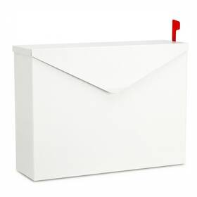 Bmoaxil Mb101wh White Large Capacity Wall Mount Mailbox With Outgoing Flag 14.2 Inch X10.4 X4.3