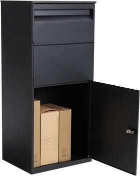 Tk-m001 Boupower Package Delivery Box For Outside Large Locking Mailbox Parcel Galvanized Steel