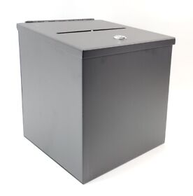 Box Metal Donation Suggestion Charity Fundraising 8.4 X8.0 X9.5