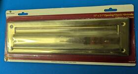 1001cxpb Brainerd Liberty Hardware Solid Brass Door Mail Letter Slot 11 Inch X 2 1/4 New