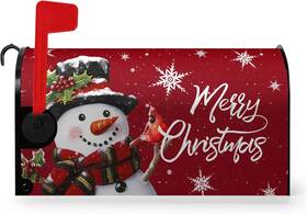 Branded01 445010611618 Christmas Snowman Mailbox Covers Magnetic Standard Size 18 X 21 In Winter New