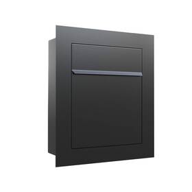 Bravios 427250885769 Bari By - Modern Built-in Black Mailbox